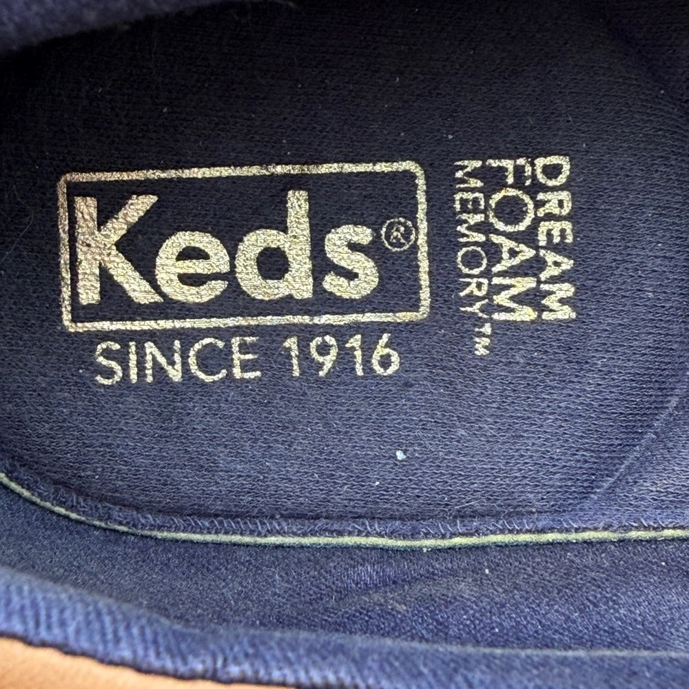 Keds Boat Shoes Blue Chambray Beige Trim Dream Foam Nautical Coastal Preppy Sz 8 - Picture 5 of 6